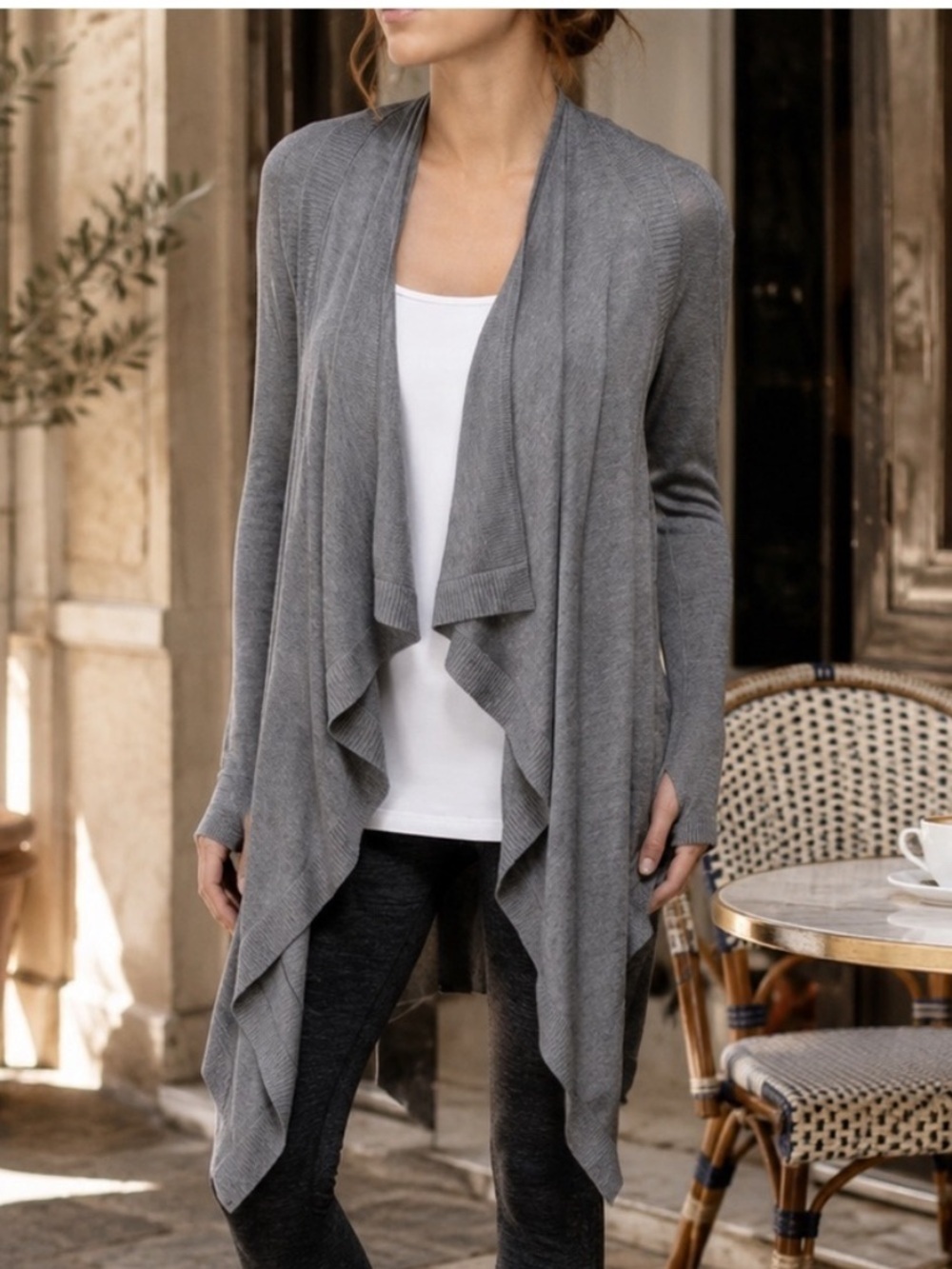 Lululemon Express Yourself Wrap Size 4 Gray Cashmere